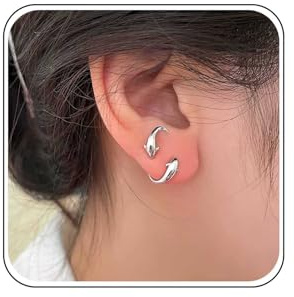 Allereya Boucles D'oreilles Poisson Vintage Boucles D'oreilles Mini Poisson Boucle D'oreille Baleine Dauphin Boucle D'oreille D'été Bijoux De Plage Pour Femmes