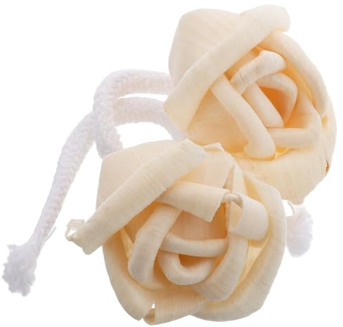 Diffusore di Fiori Profumati Decorativo 2 Pezzi in Legno | Corda in Cotone, Diffusione di Oli Essenziali senza Fiamma, Beige, per Casa e Hotel