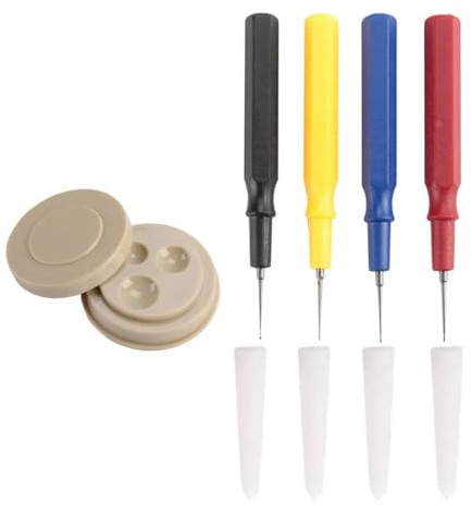 Set di oliatori in plastica, kit di riparazione professionale per orologi, 1 tazza per olio, 4 penne a olio, strumento di riparazione meccanica per orologio da tasca fai da te pulito