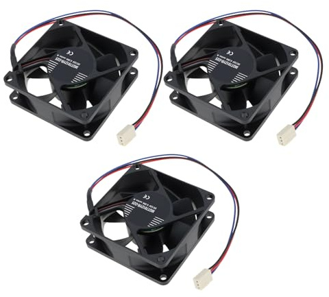 VGOL Sistema de Refrigeración para PC (3 Unidades 70 X 70 X 25 Mm 12 V 3 Pines Ventilador Sin Escobillas Refrigeración Silenciosa