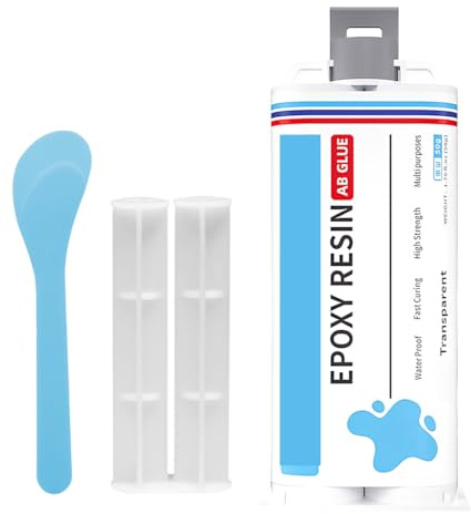 PBAHAUP Pegamento epoxi 2 componentes, resina epoxi transparente de curado rápido para reparaciones, adhesivo universal de alta resistencia para metal, madera, cerámica, vidrio y plástico, 1 unidad
