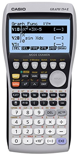 Casio Graph 75+E - Calculadora gráfica, gris, negro