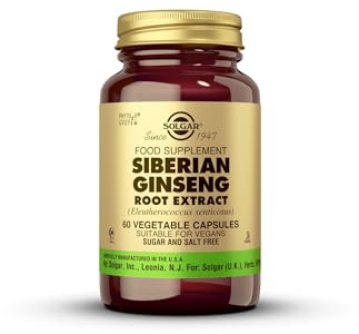 Solgar Ginseng Siberiano Extracto De Raíz Cápsulas Vegetales - Envase De 60, color Multicolor, 60 Unidad