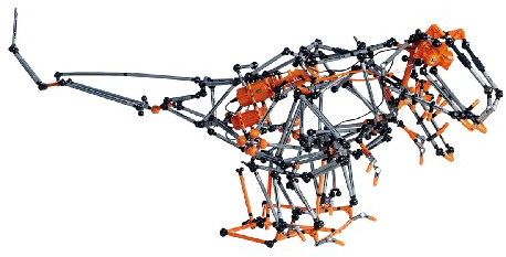 Playtastic Bausätze Erwachsene: XXL Konstruktionsspielzeug Profi 626 Teile, PIR-Sensor, Motor (Konstruktionsspielzeug Erwachsene, Baukasten, Dinosaurier)