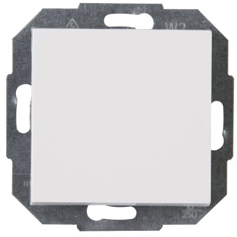Kopp ATHENIS Taster in Rein-Weiß - Stilvoller IP20 Taster-Unterputz ideal für Klingel & Türöffner - Klingeltaster-Unterputz mit 10AX Schaltvermögen - Lichtschalter 250V~