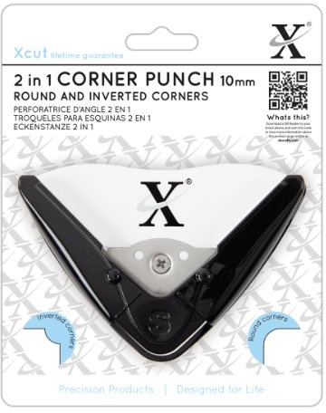 Xcut Docrafts - Taglierino per Angoli concavi e convessi, Nero/Bianco, Raggio 10 mm