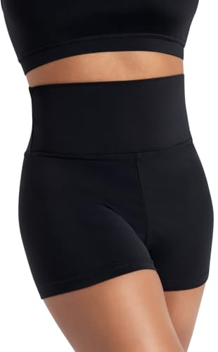 Capezio High Waisted Shorts, Black, Small