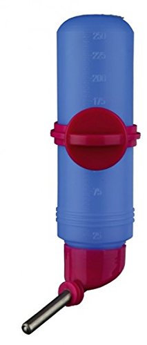 Trixie Kleintiertränke, Trinkflasche mit Käfighalter - 250 ml, diverse Farben