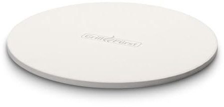 Grillfürst Pizzastein rund aus Cordierit - Pizza Steinplatte für Grill und Backofen, schnell aufheizender Backstein für knusprige Pizzen, Ø 33 cm