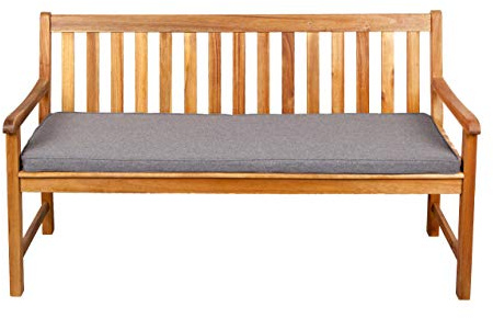 Gutekissen® Sitzkissen für Bank, Gartenschaukeln, Sitz, glatt. FK5 (100x30x5, Hellgrau)