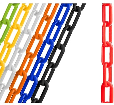 US Weight Security Chain with Plastic Chain Links Enhanced with SunShield UV-Resistant Technology, Made in the USA