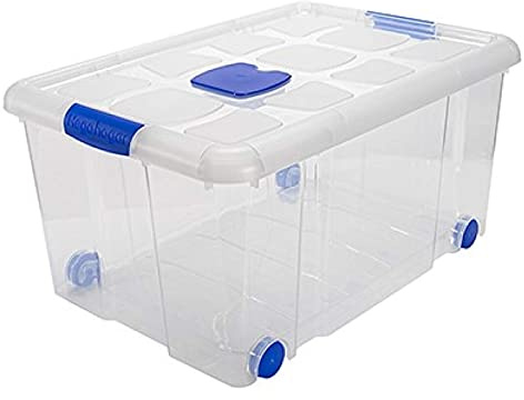 Acan Tradineur – Caja de Almacenamiento – Fabricado en plástico – Contenedor para almacenar Juguetes, Libros, Ropa, Mantas – N.º 5 – 30,5 x 61,5 x 43,5 cm – 57 L