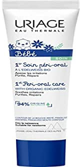 Uriage Bébé Soin Péri-Oral - Edelweiss Biologique, Cuivre-Zinc - Apaise les Irritations - Répare et Purifie la Peau - Absorption Rapide - Sans Parfum - 94% d’Ingrédients d’Origine Naturelle - 30ml