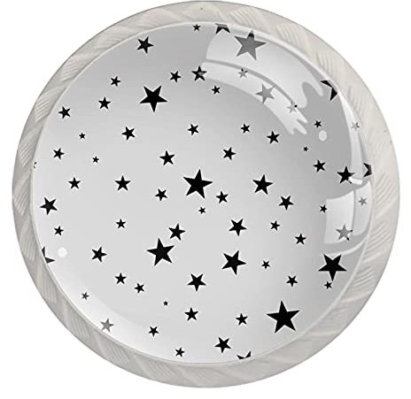 Moebelknopf Möbelgriffe Kristall Schubladenknöpfe Drucken Türknöpfe Für Jungen Und Mädchen 4 Stück Kleiner Gebrochener Stern 3.5x2.8cm