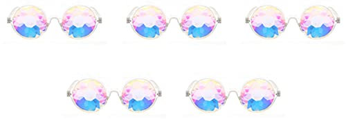 Ranber 5X Kaleidoskop Festival Party Sonnenbrille Beugte Linse-Transparent