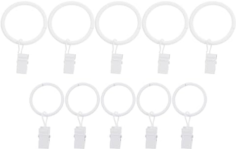 Alipis Clips De Cortina Blancos 20 Piezas Ganchos para Cortinas Elegantes con Pinzas Prácticas para Baño Dormitorio Sala Soporte para Cortinas Multiusos