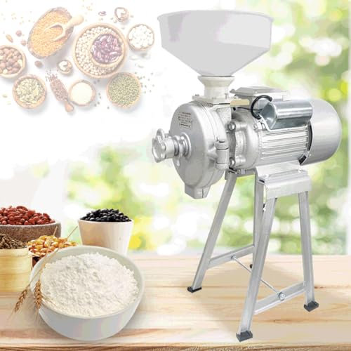 TAHALI Rice Corn Grain Coffee Wheat Mill Electric Feed Wet Dry Cereals Grinder Milling Machine Barley Malt Crusher Home Brew Food Industry Homebrew Household