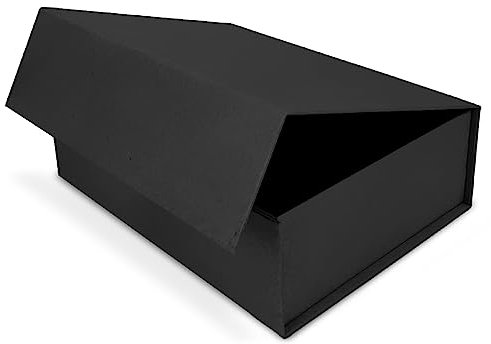 Verpackungswelt Geschenkbox mit Deckel und Magnetverschluss, 31 x 22 x 10 cm, perfekt für Geburtstag, Hochzeit, Weihnachten, Geburt, Geschenkverpackung, Naturpapier