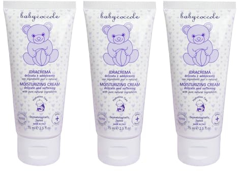 Babycoccole KIT 3 IDRA CREMA DELICATA ADDOLCENTE per Neonati e Bambini. Idratante con Ingredienti Puri e Naturali di Origine Vegetale. Dermatologicamente Testata per Pelli Delicate Sensibili. 3x75ml
