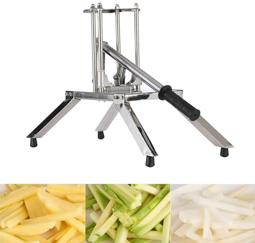 Affettatrice per fritture, resistente, professionale, in acciaio inox, per frutta e verdura, per uso commerciale o domestico