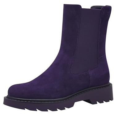 Tamaris Cuir Chelsea pour femme, pourpre, 36 EU