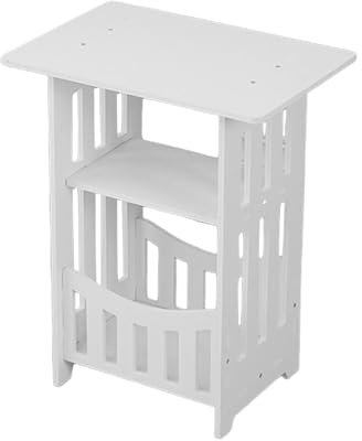 MagiDeal Table d'appoint de Canapé, Table de Chevet avec Rangement Compact pour Salon, Chambre et Balcon - Meuble d'appoint pour Café et Boissons