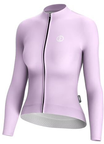 INBIKE cykeltröja för kvinnor lång MTB vägcykel löpning utomhussport snabbtorkande andningsbar LAR250, Rosa, XL