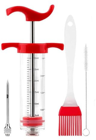 Namvo Kitchen Tools Steak Grilled Meat Seasoning Injection Needle Turkey Needle Syringe, 30ml Food Cooking Syringe