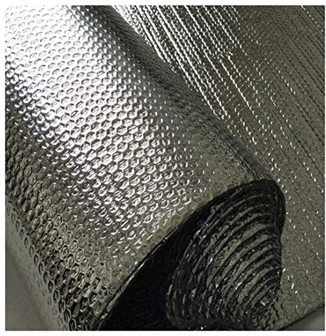 FOELANNE Isolierfolie, Luftpolster-Isolierfolie, Wärmereflektierende Isolierrolle, Dampfsperre, Blase, Doppelfolie, reflektierende Isolierung(1x25m)