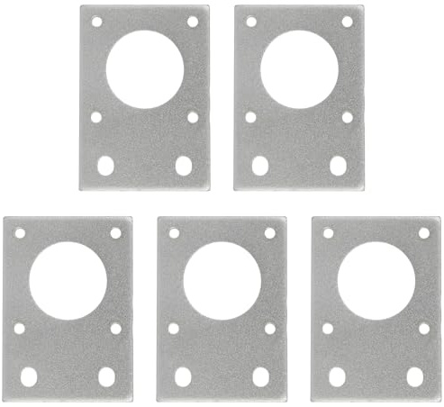 5 Stück 42 Schrittmotor Montageplatte, Robuste Aluminium Montageplatte für 3D-Drucker mit Fester Halterung, Zubehör für Drucker Silber