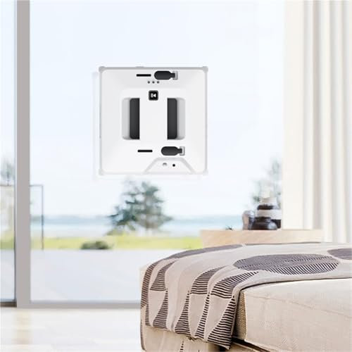 Robot Lavavetri Intelligente, Lavavetri Elettrico con Doppio Spruzzo d'Acqua, Robot Lavavetri con Aspirazione Forte 3000Pa Pulizia dei Vetri con Telecomando for Specchio for Finestre Interno/Esterno