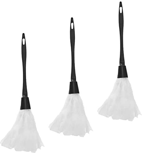 HAPINARY Spolverino Per La Pulizia Piume Set 3 Pezzi Bianco Leggero e Decorativo Per Feste in Maschera Eventi Cosplay Bambini