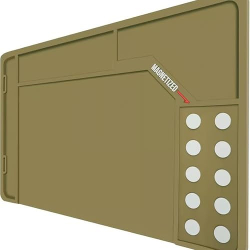 Tapis de soudure en silicone antidérapant avec points magnétiques, tapis de réparation pour l'entretien électronique, le nettoyage, la soudure (900 x 300 x 4,50 cm, marron)