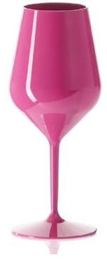 VARZI Calice Di Vino In Plastica Tinta Unita 470ml 1956 (Fucsia)