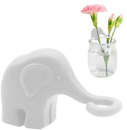 Elephant Plant Support Stand, Cute Houseplant Propagation Holder, Indoor Gardening Stem Propagation Buddy, Decorative Animal Plant Support for Vines & Buds