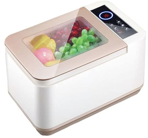 10L Ultrasonic Vegetable Washer Machine with Drain Basket, Portable Fruit Cleaner for Vegetables, Meat, Seafood, Rice – Visible Skylight Design, Deep Cleaning & Time-Saving Kitchen Gadget