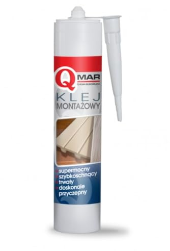 Transparenter Montagekleber 300 ml QMAR – Universeller Schnell Trocknender Baukleber für Beton, Holz, Glas, PVC und Metall, Elastisch, Wasser- und Temperaturbeständig