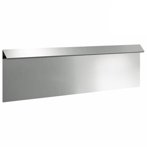 vidaXL Schneckenzaun 16 pcs Silber 100 x 3,5 x 25 cm Verzinkter Stahl, Garten und Terrasse, moderner Schnecken-Schutz, haltbare Gartenzaun-Kante, Landschaftsschutz