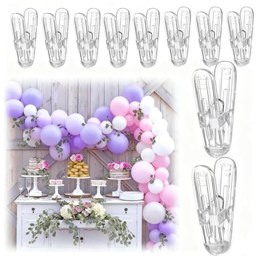20 Pack Balloon Arch Clips Plastic Spring Clamp-2.4 Heavy Duty Clip to Easily Create Balloon Garland, Balloon Arch Kit, Balloon Clips for Weddings, Birthdays, Baby Showers Photography Studios
