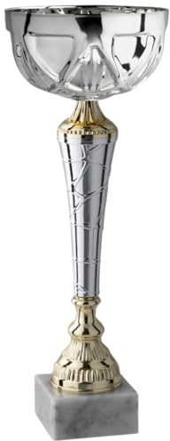 Coppe Premiazioni Trofei Personalizzate Varie Misure Calcio, Fantacalcio, Tennis, Padel, Basket, Volley Premiazioni Sportive Eventi Riconoscimenti con Targhetta cod 11.871 (40 cm | Silver)