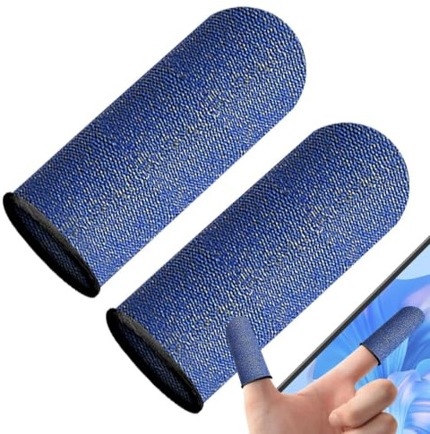 Mobilspel Finger Sleeve, Finger Sleeves for Game | 2st kolfiberfingerhylsor för mobilspel | Bekväma Game Sleeves för att förbättra fingerkänsligheten, Portabla Covers män kvinnor