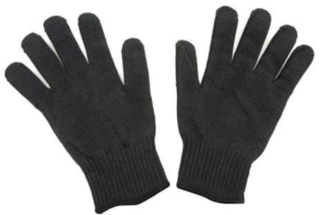 OUNONA Guantes Anticorte Nivel 5 para Cocina y Tallado, Resistentes y Cómodos, Hechos de Fibra de Polietileno y Alambre Inoxidable, Protección Segura Manos