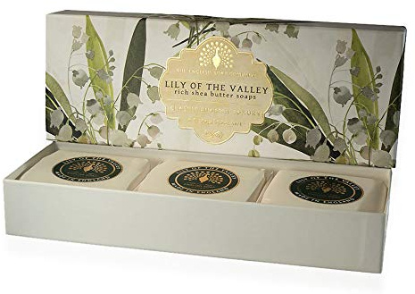 The English Soap Company, Gift Boxed Hand Soaps, Lily of the Valley, 3 x 100g
