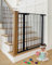 COMOMY 91.5cm Extra Tall Baby Gate for Stairs Doorways, Fits Openings 75-103cm Wide, Auto Close Sturdy Safety Dog Gate for House, Pressure Fit Easy Walk Through Pet Gate with Door, Black