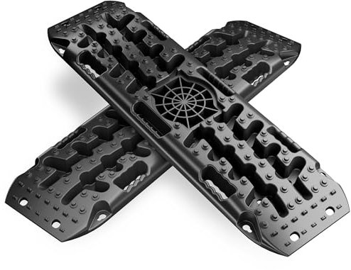 Wiltec Sandbleche Paar 1063 x 298 x 66 mm Sandboards bis 10 t, 2er Set Anfahrhilfe für Wohnmobil, Bergeboards Traktionshilfe für Sand, Schlamm und Schnee