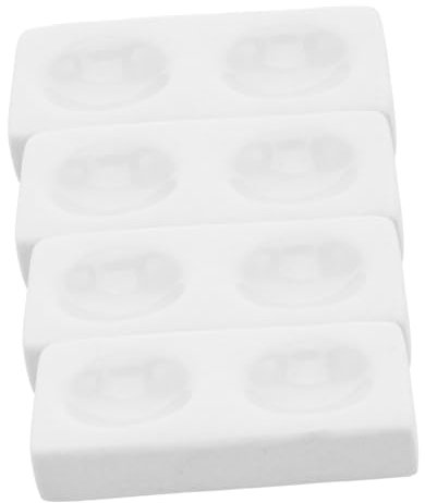 Toddmomy Lot De 4 Plaques De Repérage Scientifique : Coupelles De Réaction en Céramique pour Tests Chimiques en Laboratoire ; Plaques en Porcelaine pour Analyses Expérimentales Et