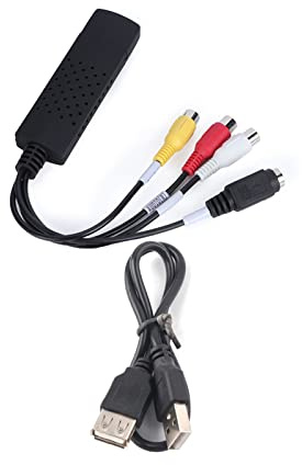 MtlaVishy Nuevo USB 2 0 a 3 Audio Svideo TV DVD VHS RW Captura Convertidor Cable Cable 100 por ciento Enviar Video a PC a través de Video de Registro de Puerto USB en DVD VCD MP3