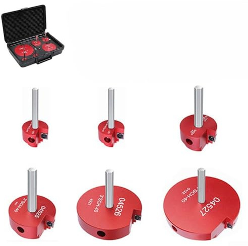CYRENT Kit di 6 alesatori per tubi in PVC, in lega di alluminio, strumento per alesatore lavorato a CNC per una facile rimozione, adatto per raccordi in PVC CPVC ABS