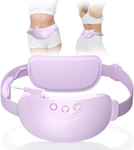 Comfytemp Wärmegürtel Periode Rücken Vibrationsmassage Kabellos Bauchwärmer | 5000mAh Akku Bauch Heizgürtel Massagegerät Menstruation Rückenwärmer mit Abschaltautomatik Geschenk für Frauen Mama Mutter
