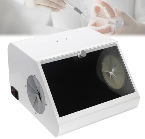 Collecteur de poussière for sableuse de laboratoire, cabine de sablage pneumatique de table, boîte de sablage avec 2 filtres, source de lumière LED, grande fenêtre